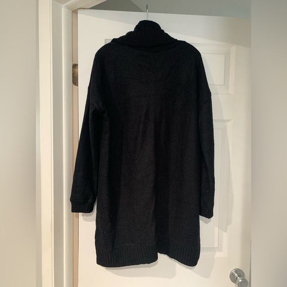 NWT Lulus Autumn Daze Black Cowl Neck Long Sleeve Sweater Dress - Size L - Picture 12 of 15